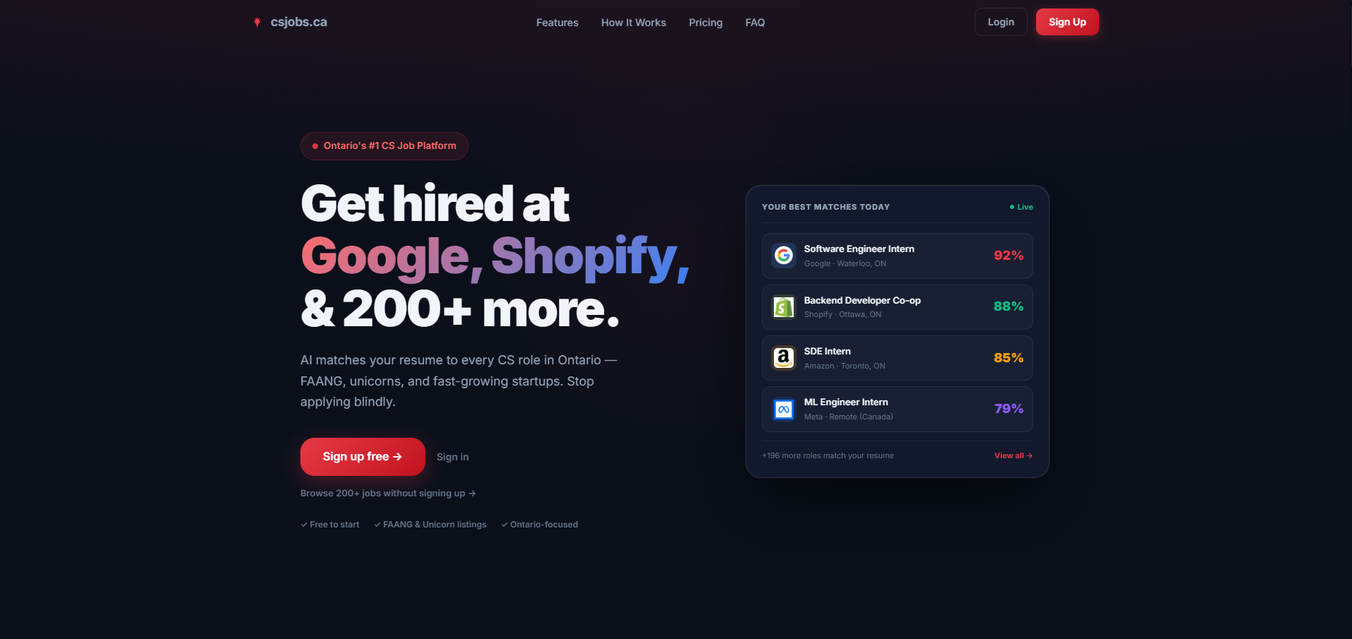 CS Internship Platform